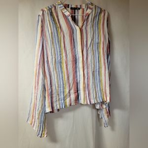 Black Tape NWOT Size 1X Striped Button‎ Down Shirt